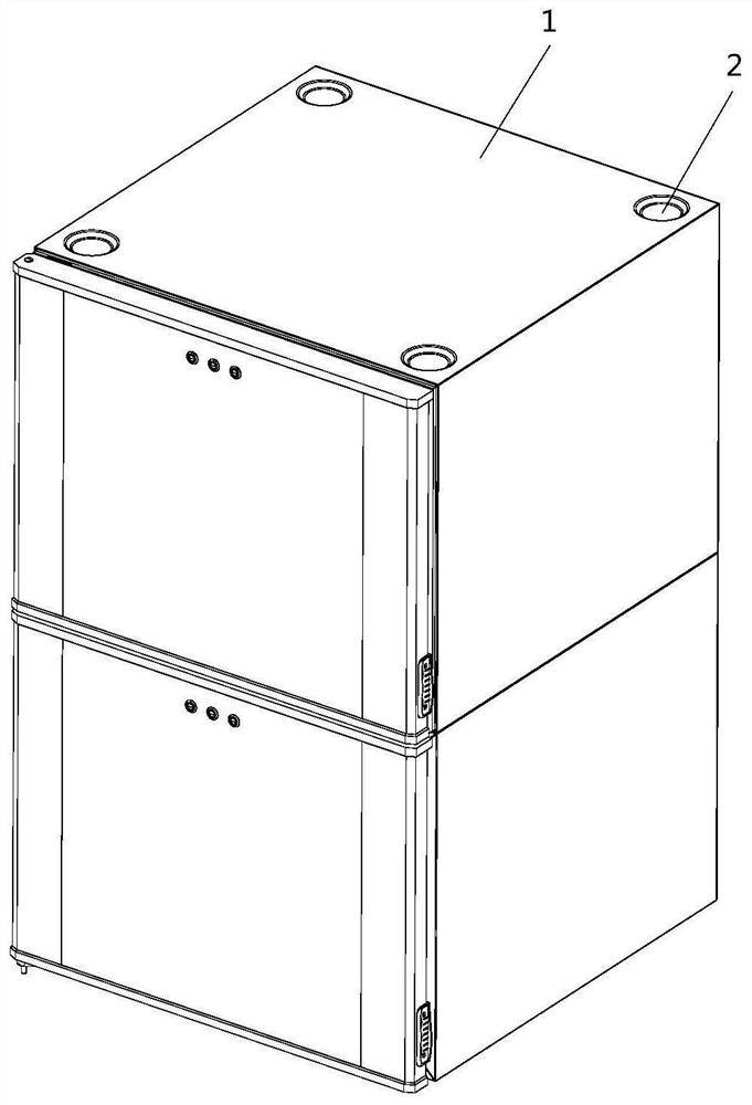 Disinfection cabinet and combined household appliance provided with disinfection cabinet