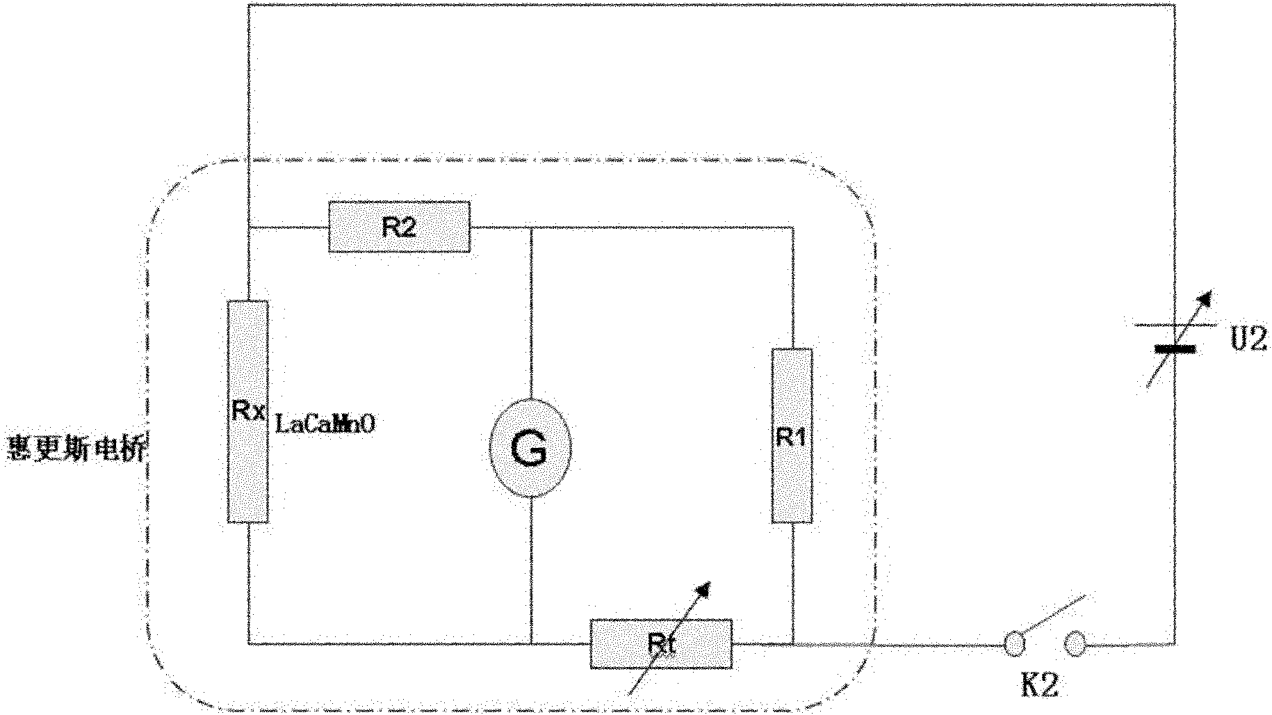 Device and method for measuring magnetic induction intensity based on colossal magnetoresistance effect