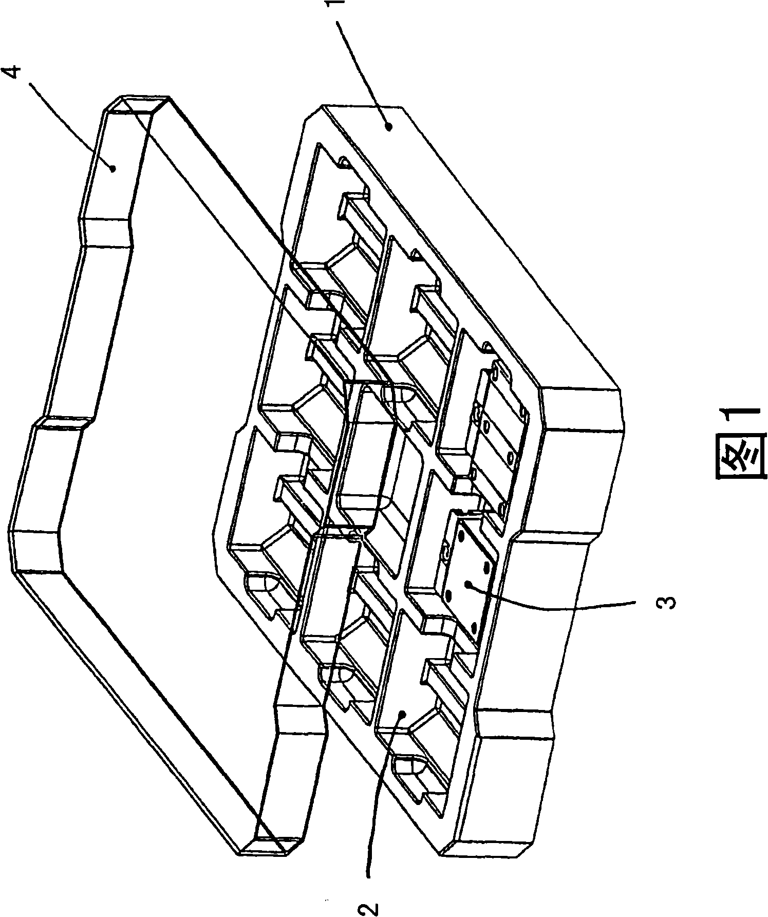 Pallet-like goods packaging assembly