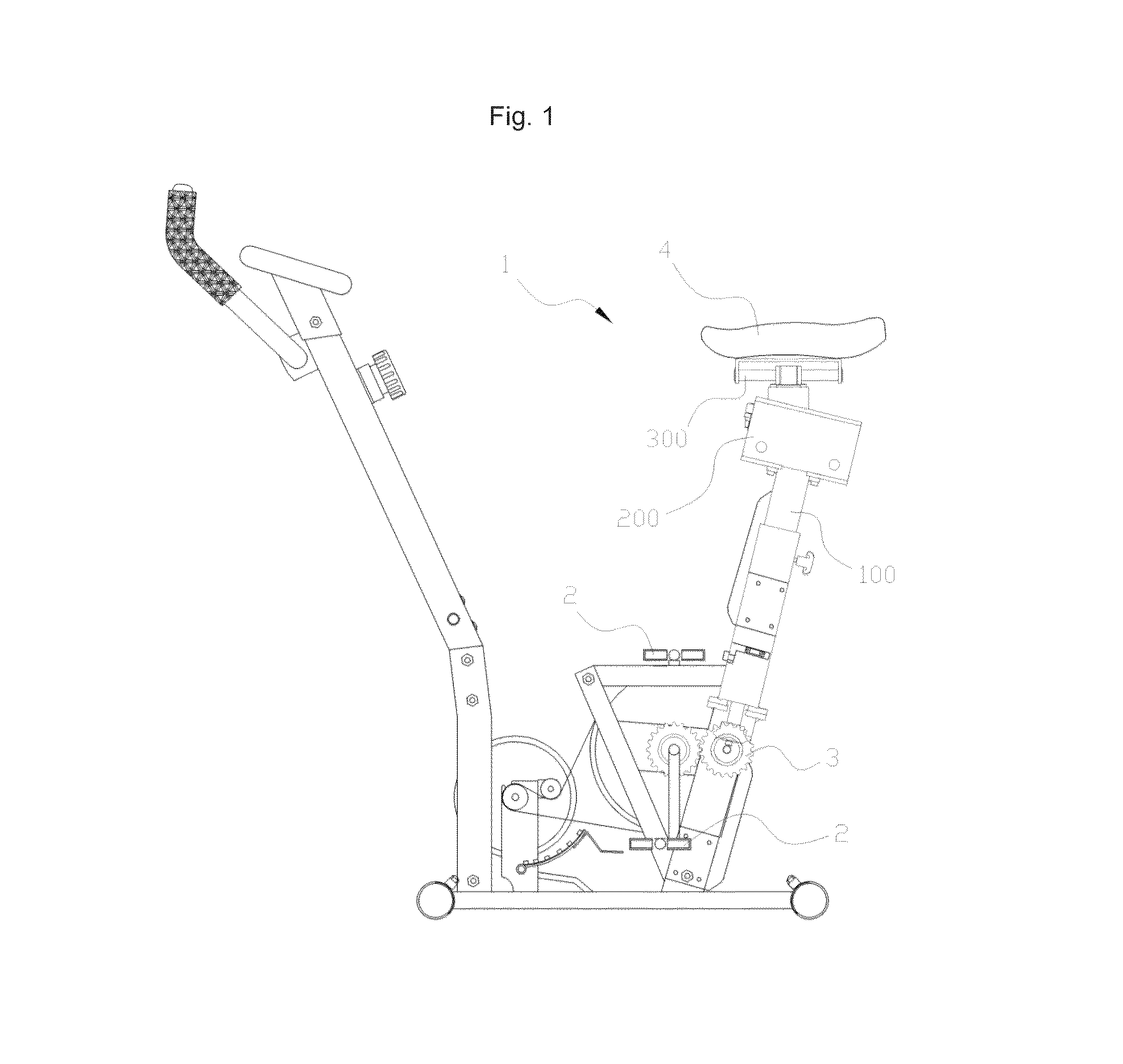 Bike saddle structure having adjustable oscillation angle and height