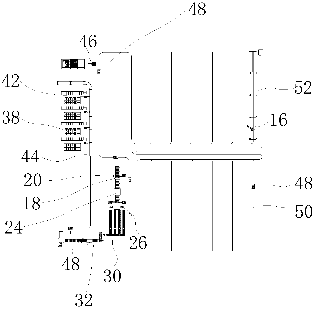 Automatic filament falling system of spinning winding machine