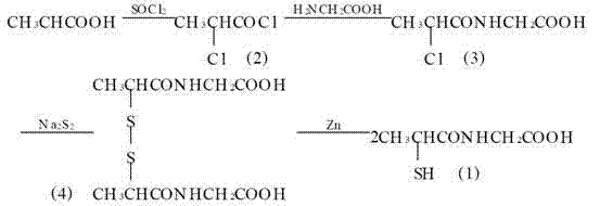 Method for preparing tiopronin