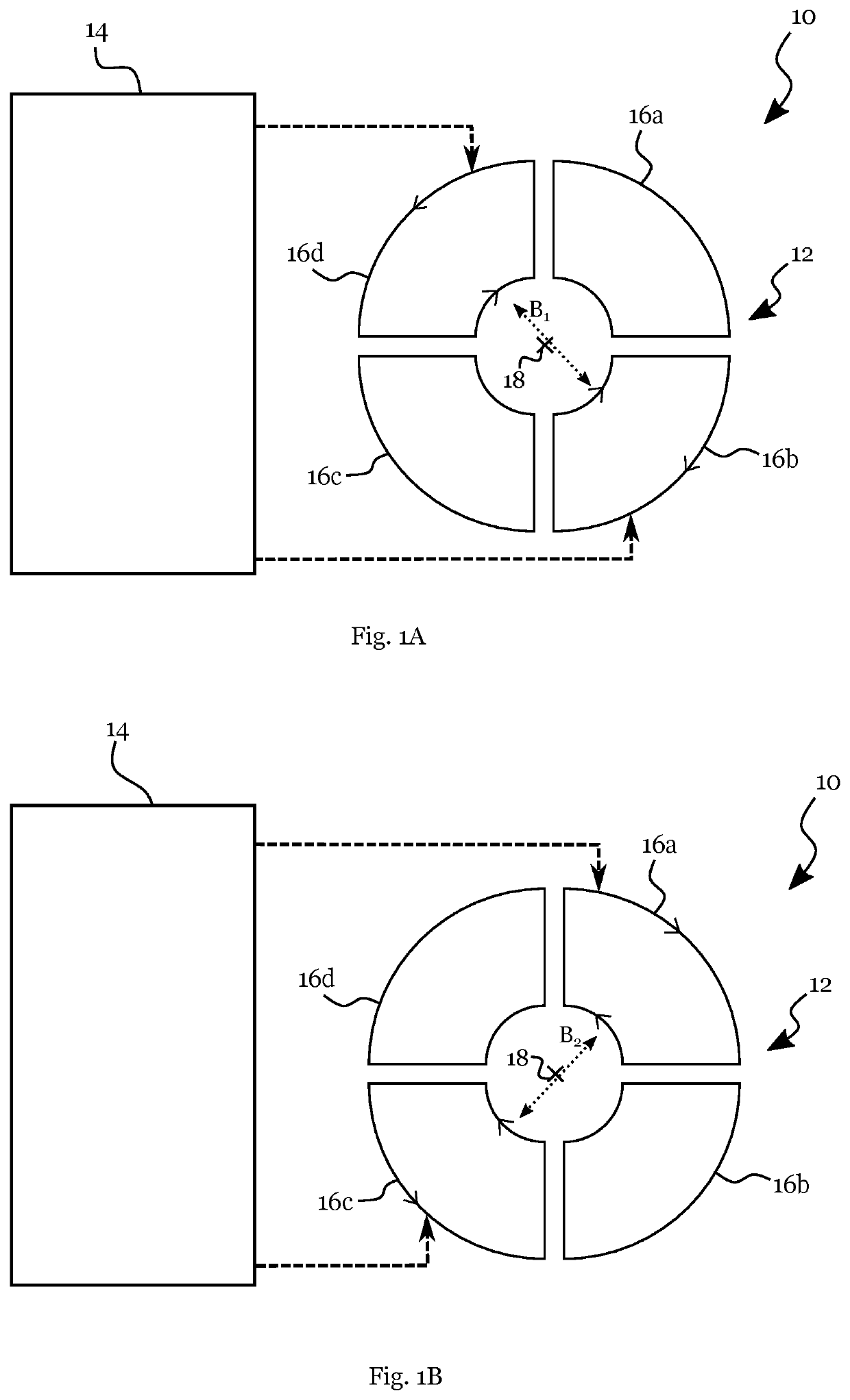 System for the one-sided generation of magnetic fields for the multidimensional encoding of magnetic particles and method of operation thereof