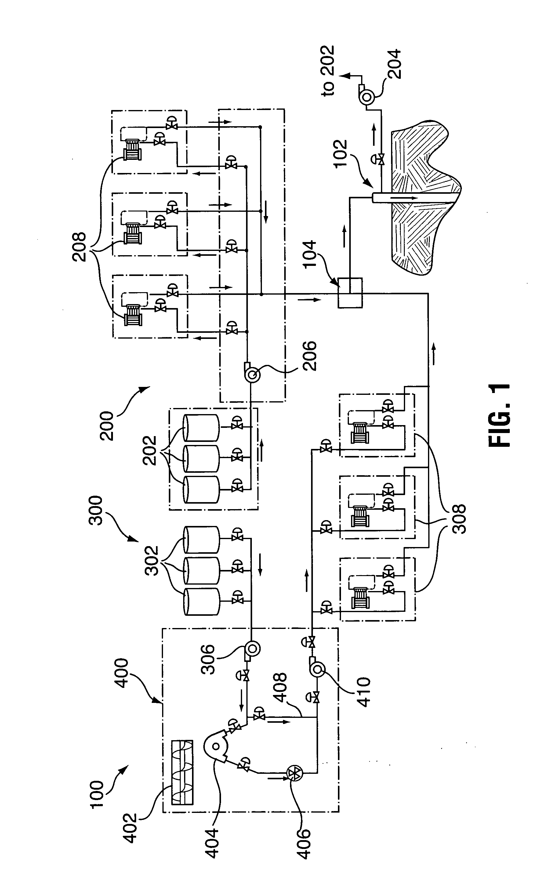 Split stream oilfield pumping system utilitzing recycled, high reid vapor pressure fluid