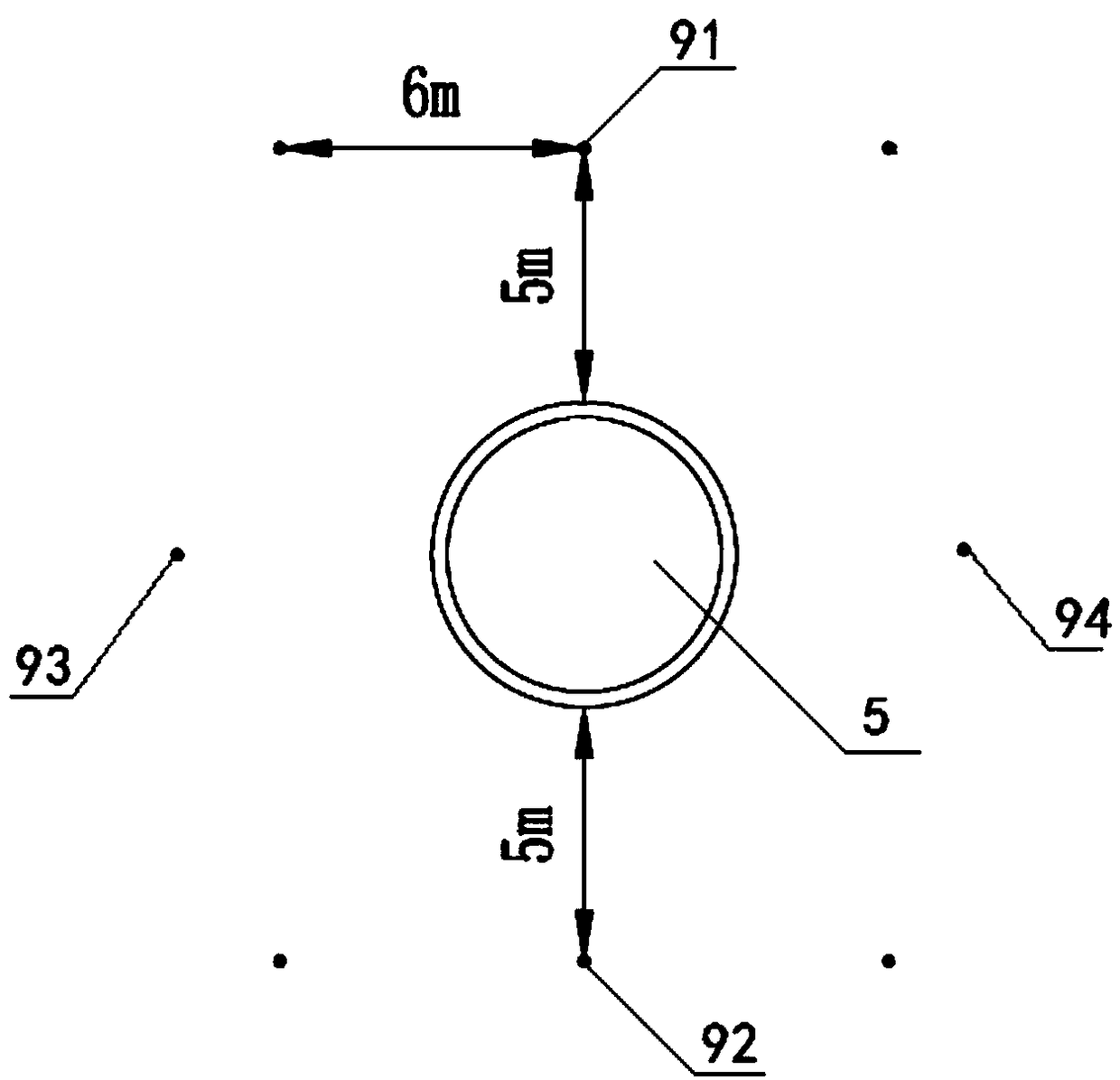 Method for detecting shield channel influence area karst under building