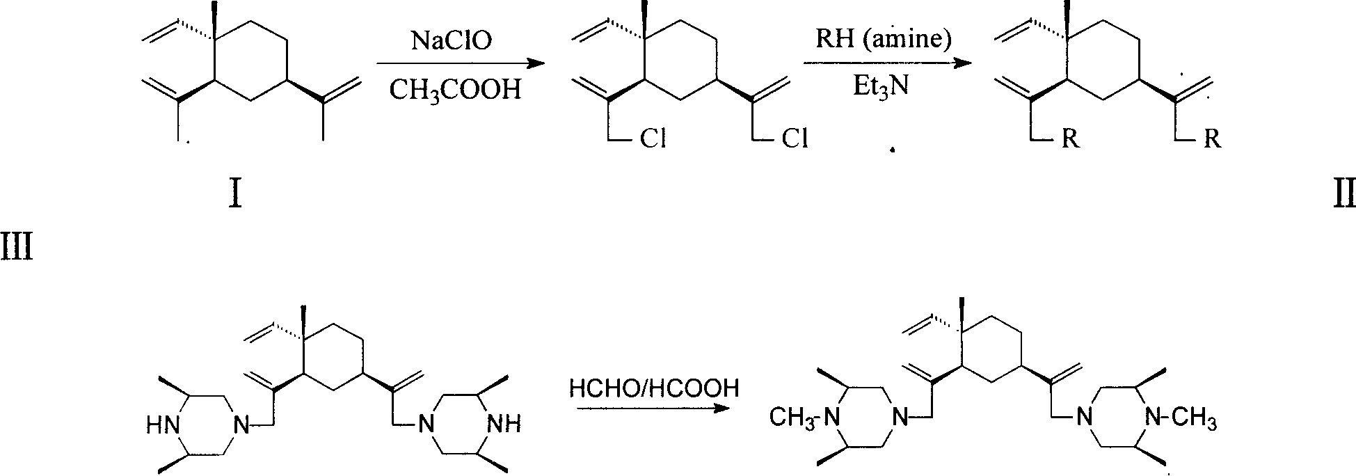 Beta-elemene derivatives containing nitrogen and their preparation method and use