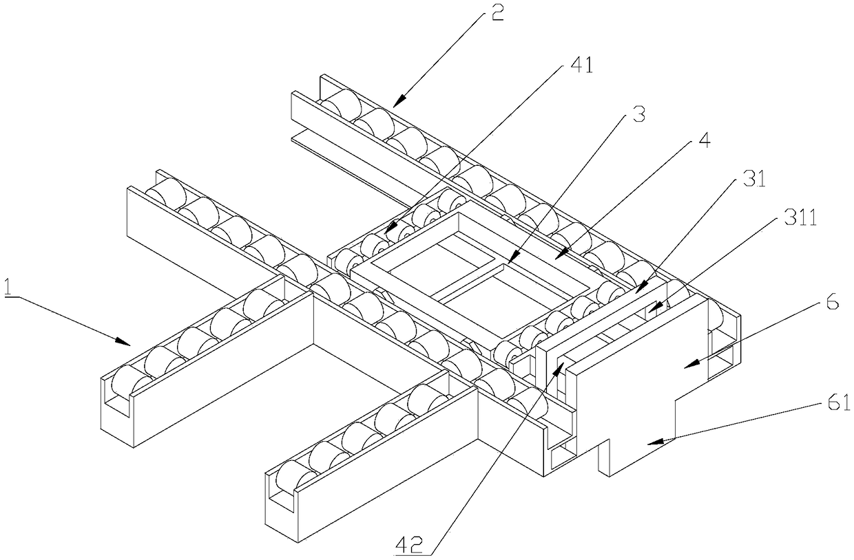 A quarter-turn system for a production line