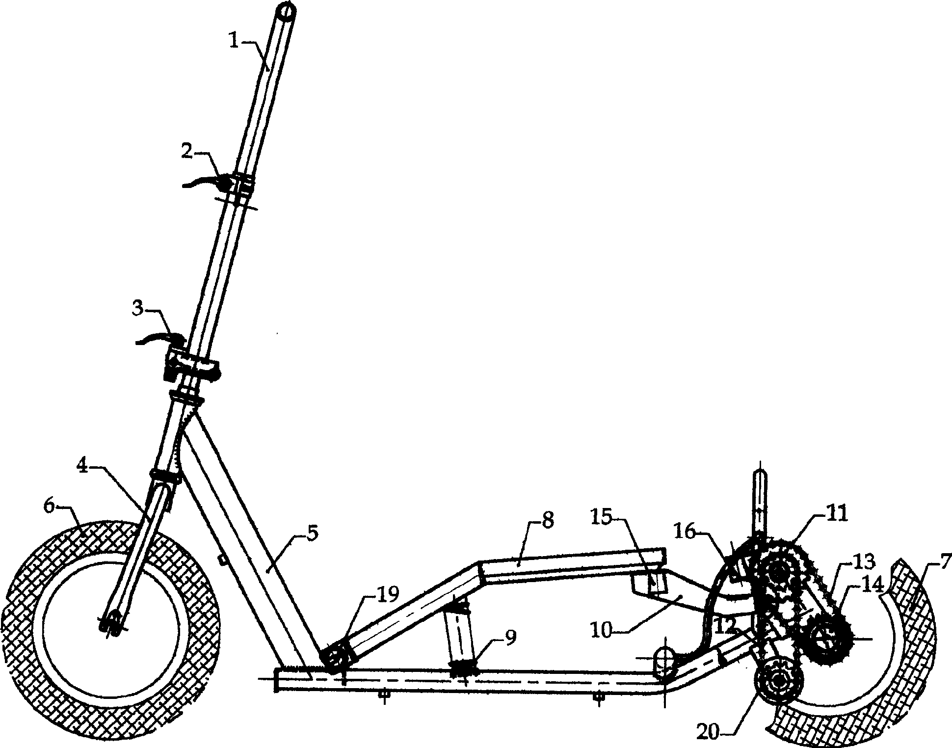 Exercising bouncing vehicle