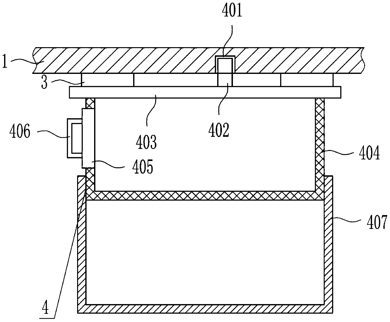 Dining table with cooling function for catering