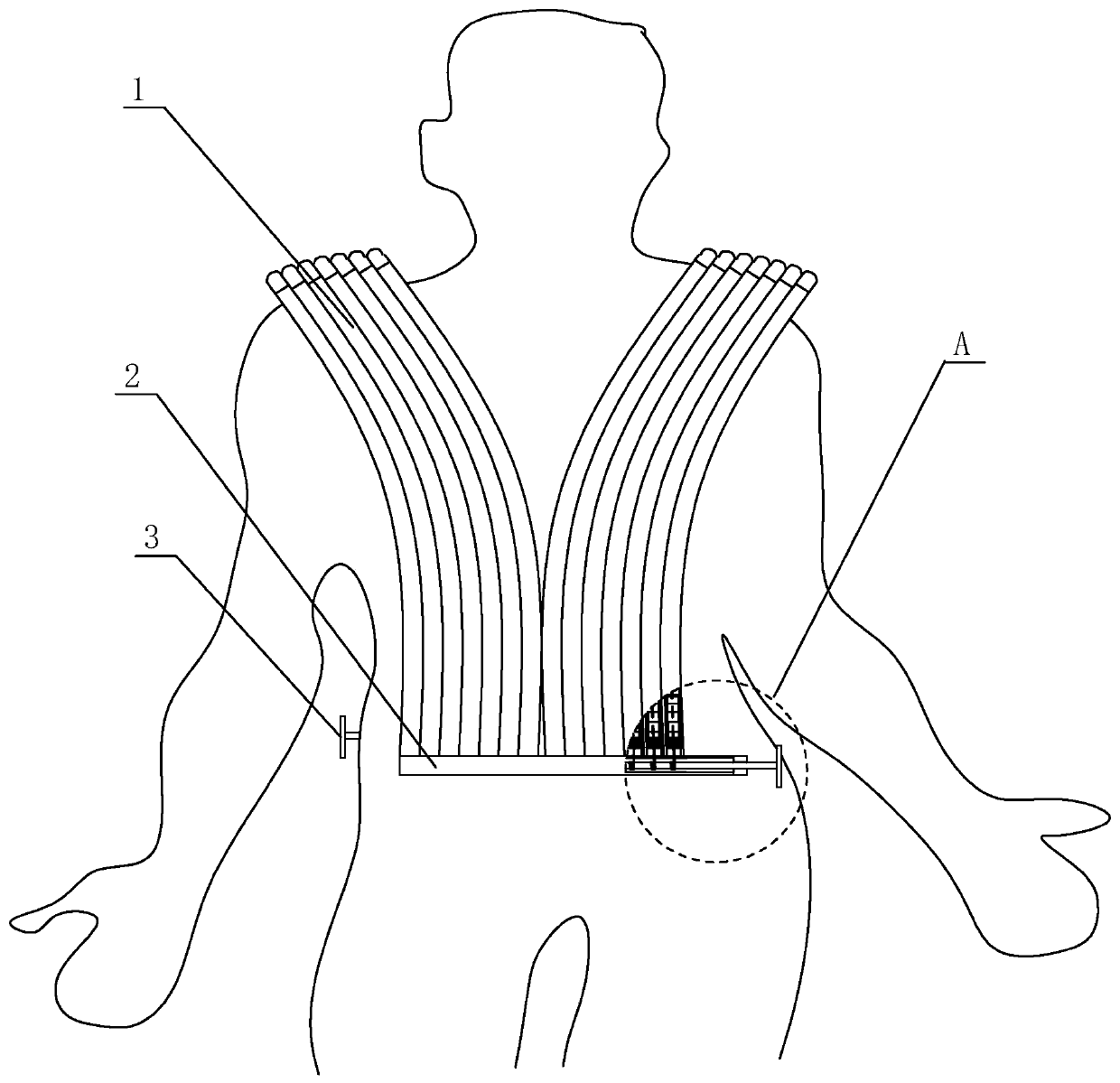 Stay wire telescopic color-changing waistcoat