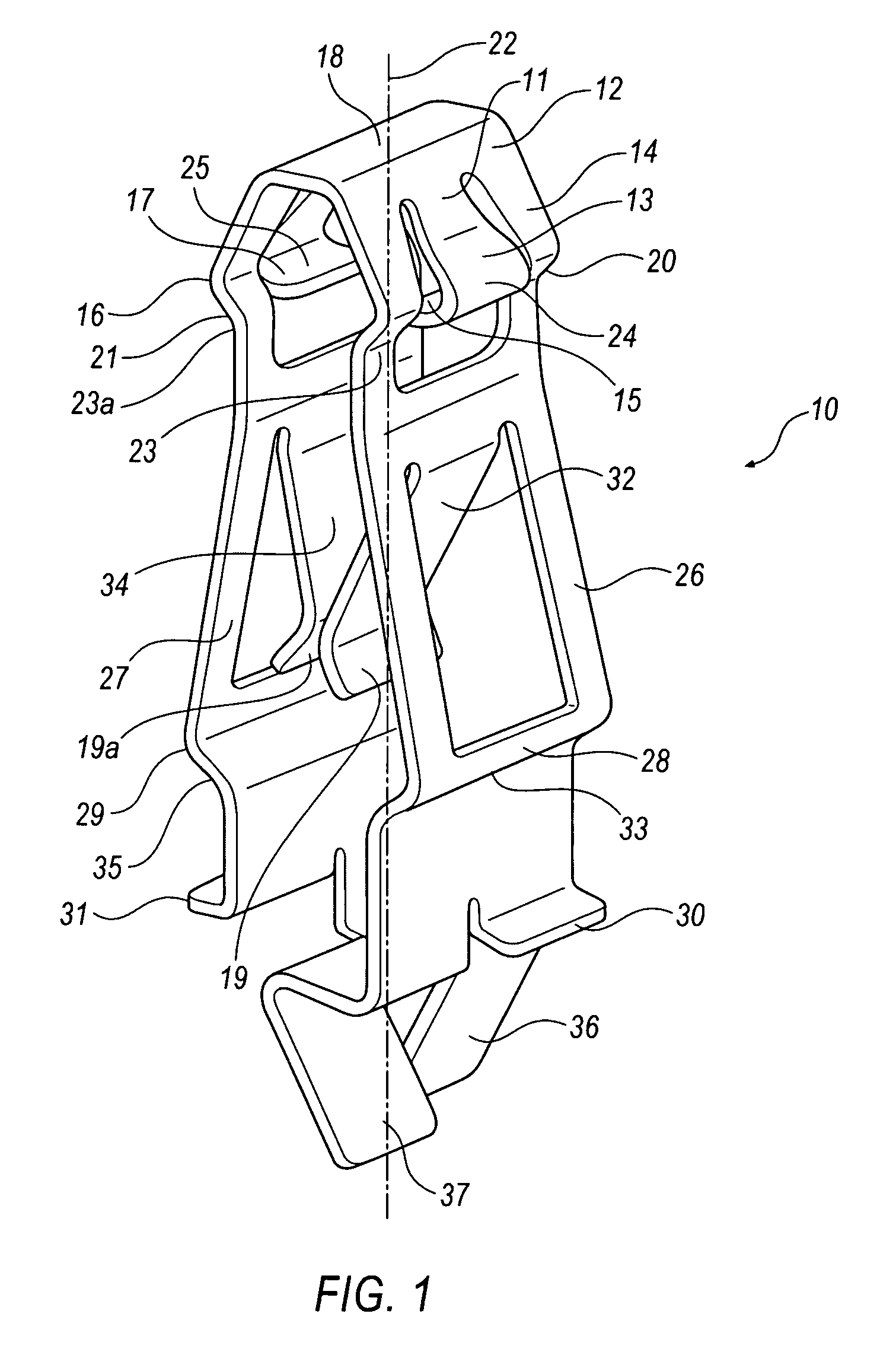 Resilient two stage clip for automotive application