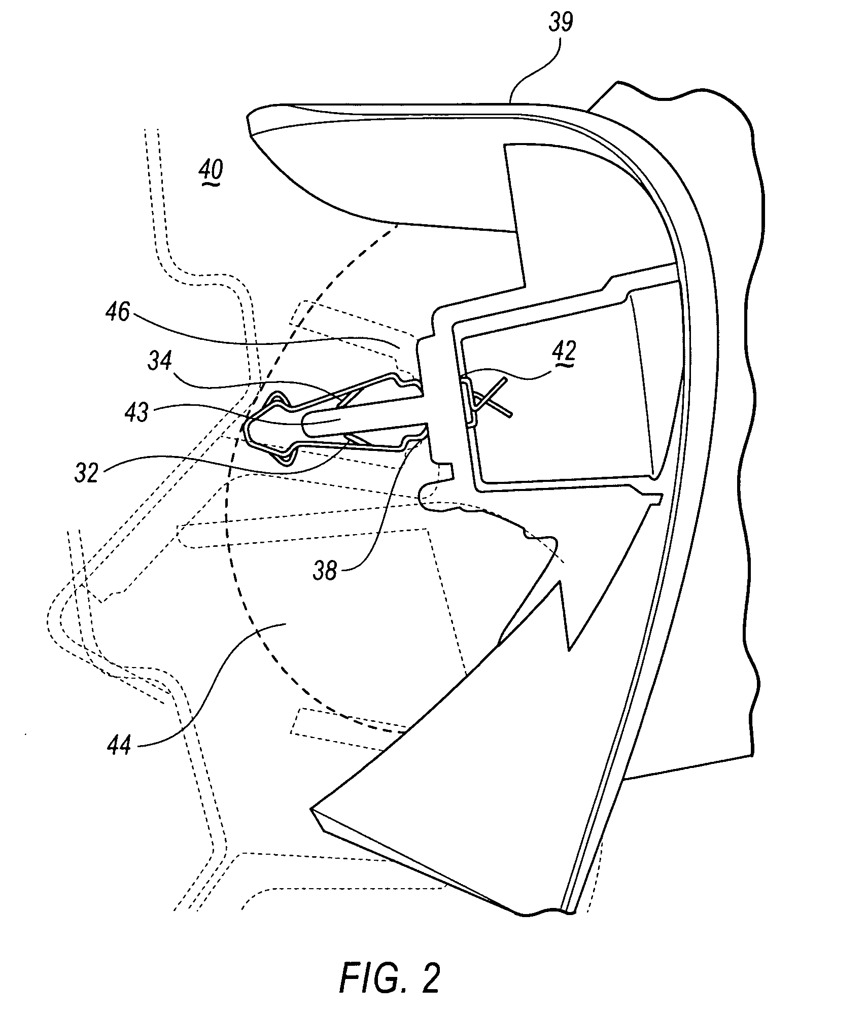 Resilient two stage clip for automotive application