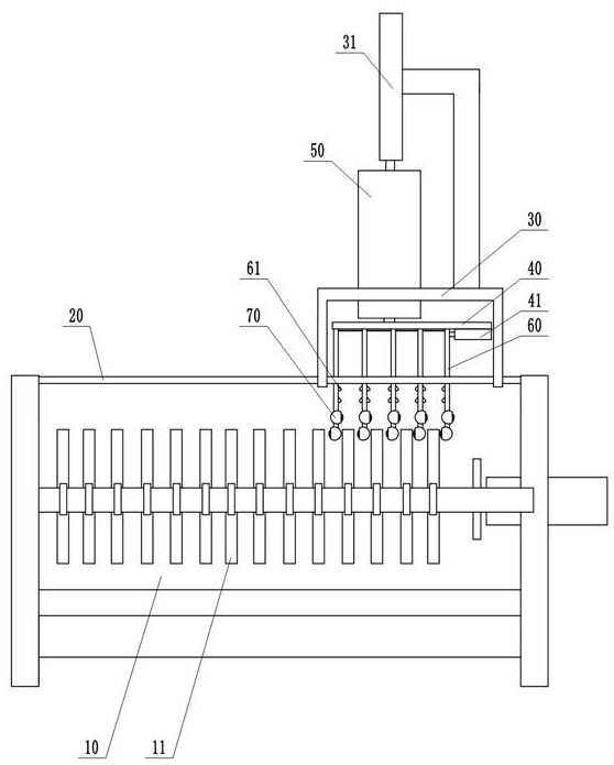 Filter press filter screen flushing device