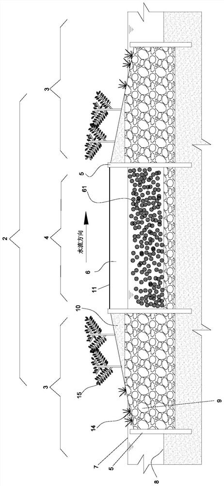 Artificial island for riverway water quality purification and ecological restoration