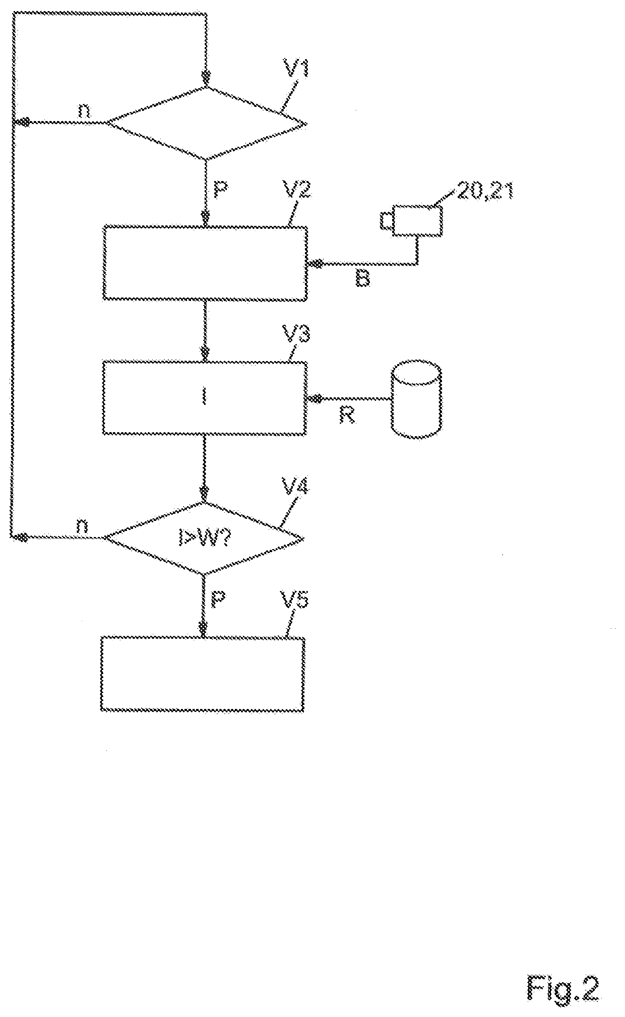 Forming or separating device, and method for operating same