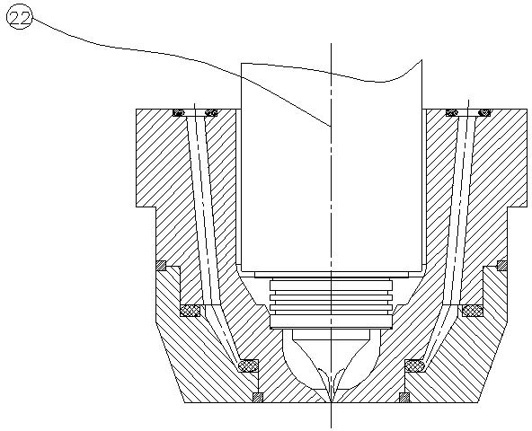 Cooling water ring device for injection mold