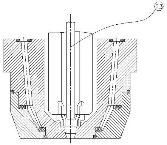 Cooling water ring device for injection mold