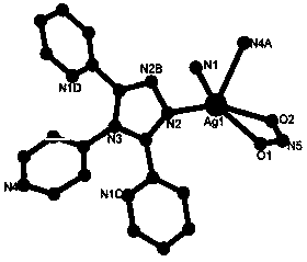 Metallic silver coordination polymer with three-dimensional network structure, and preparation method and application thereof