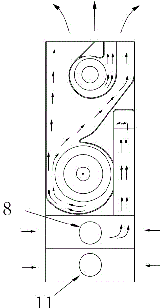 Double-draught-fan type fresh air purifying machine