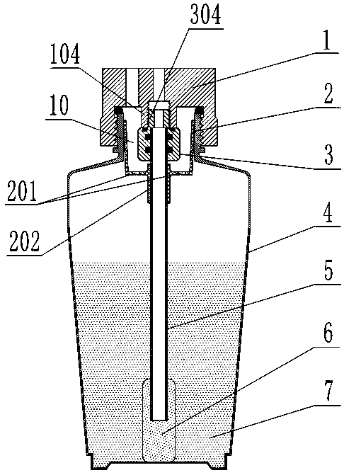 Disposable humidification bottle system for medical oxygen inhalator