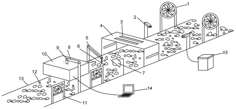 TBM tunnel carrying type rock slag mineral recognition system and method based on hyperspectral imaging