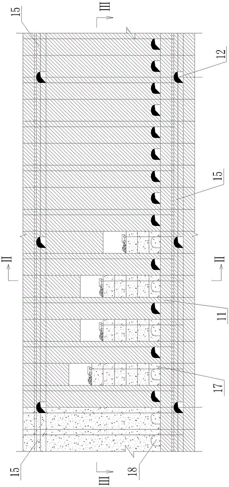 Filling mining method for continuous backstoping of gently inclined parallel medium thick ore body group