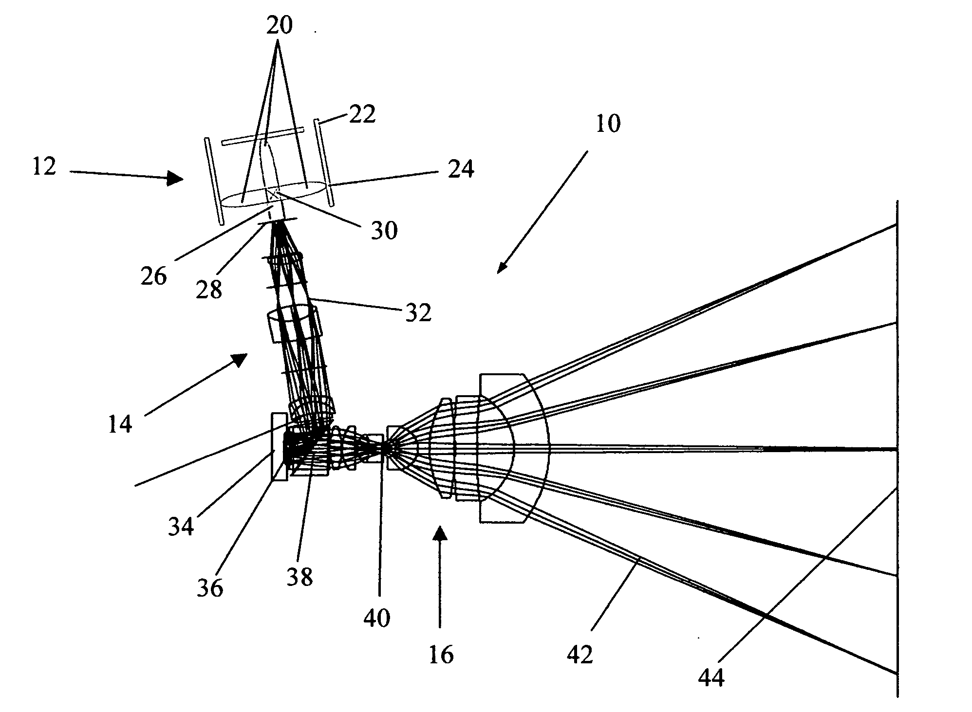 Light emitting diode projection system