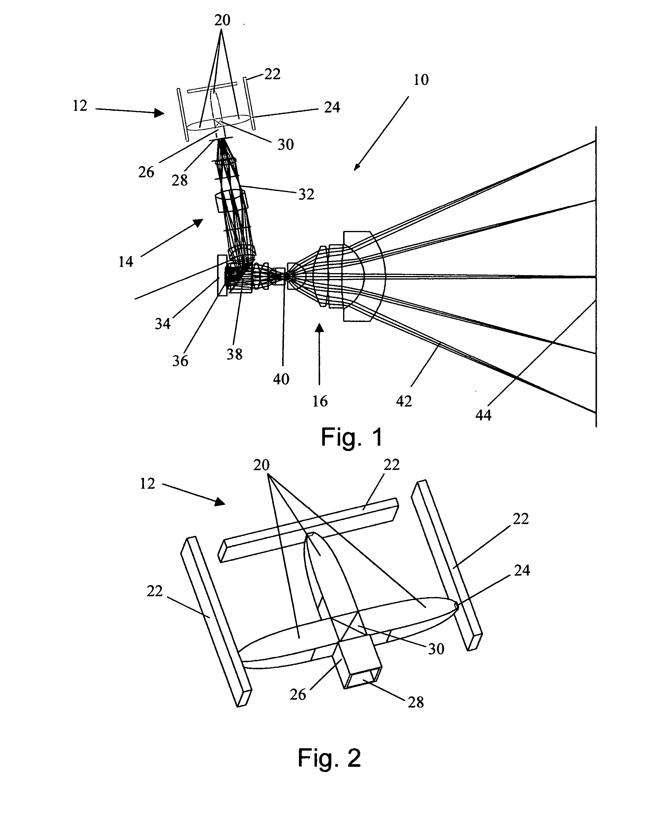 Light emitting diode projection system