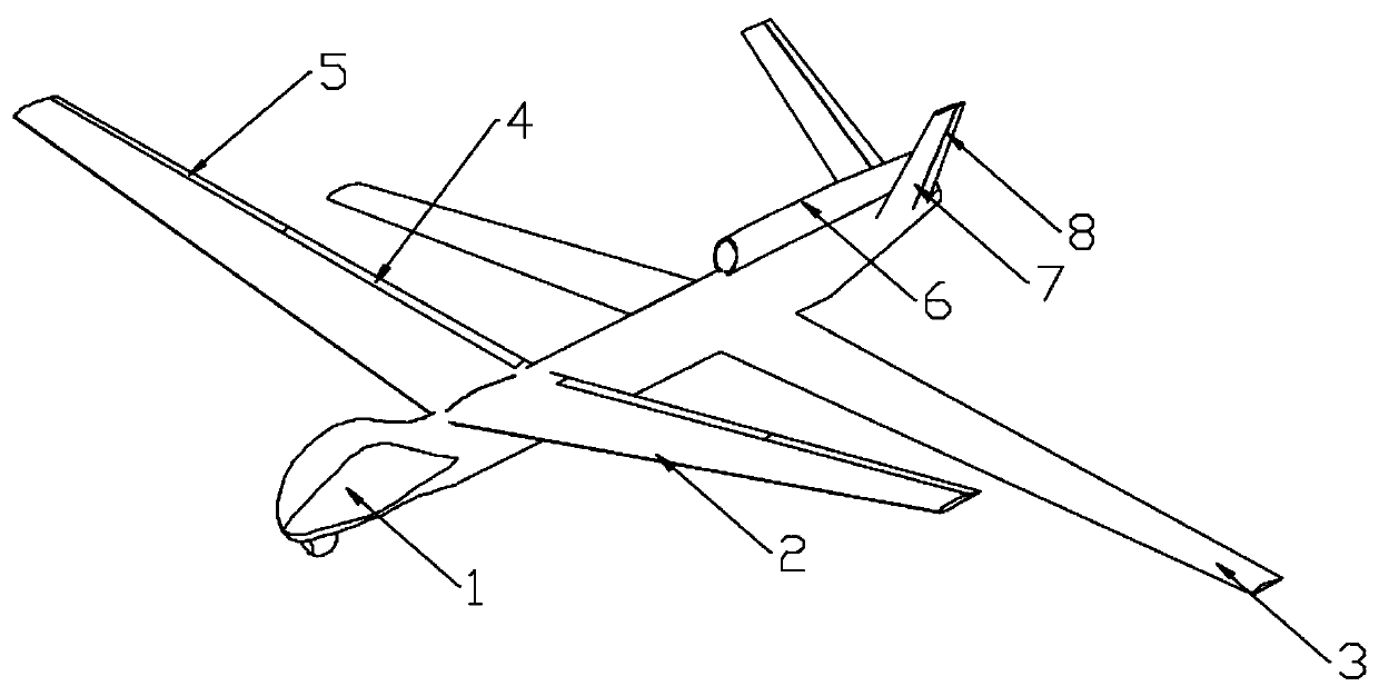 Aerodynamic layout of a high-altitude long-endurance tandem wing aircraft using dihedral difference