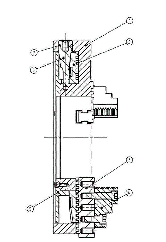 Large-specification multi-jaw precise self-centring chuck