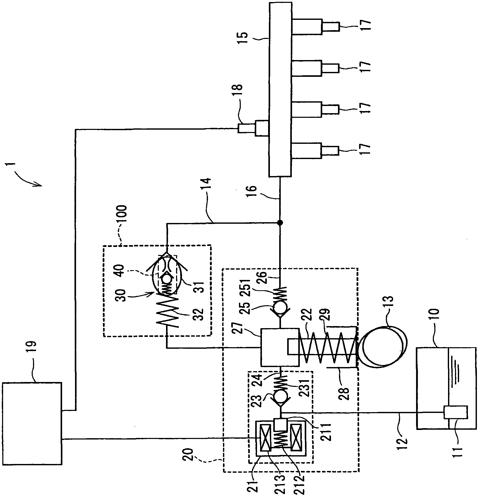 Fuel supply system having pressure control valve