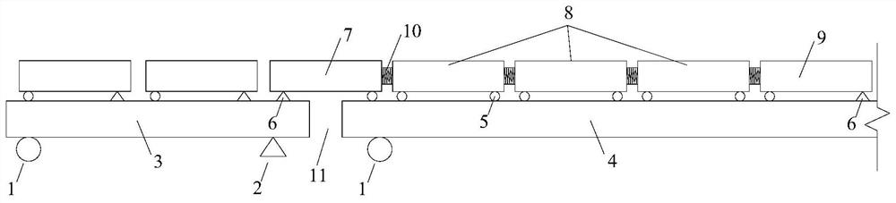 Large-span bridge beam end telescopic structure suitable for high-speed maglev traffic