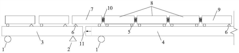 Large-span bridge beam end telescopic structure suitable for high-speed maglev traffic