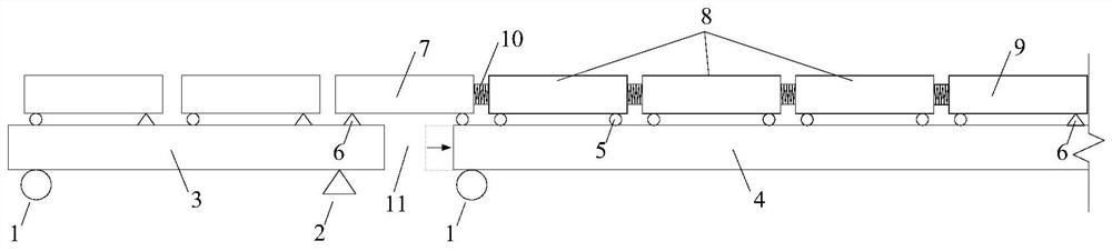 Large-span bridge beam end telescopic structure suitable for high-speed maglev traffic