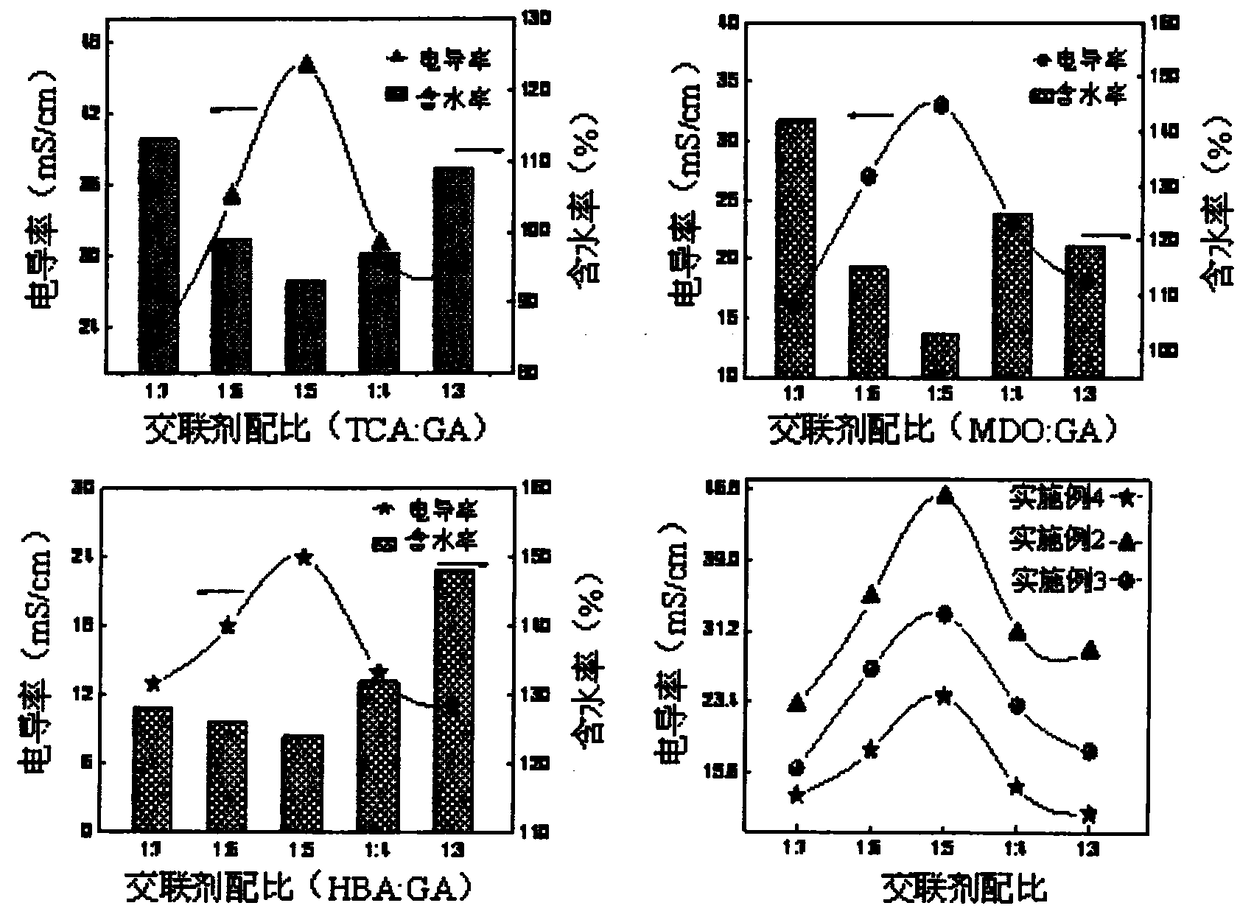 High-strength binary cross-linked alkaline anion exchange composite film, preparation method and application