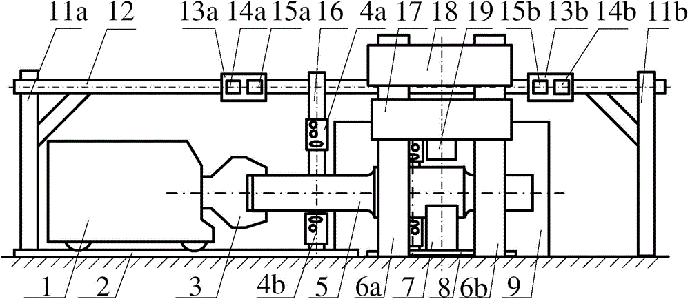 On-line measuring device and method for large free forging size