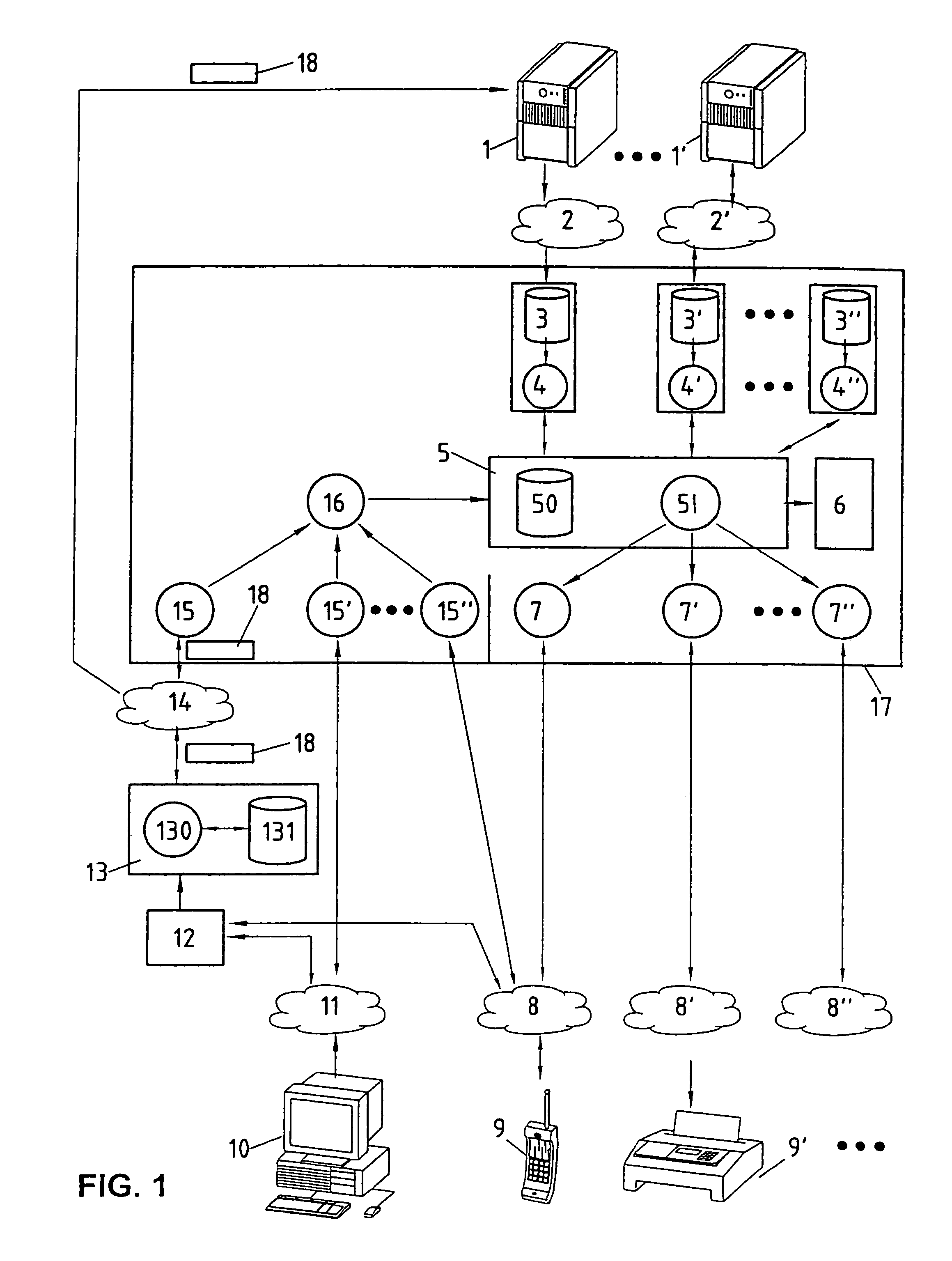 Method for broadcasting addressed data to a plurality of users