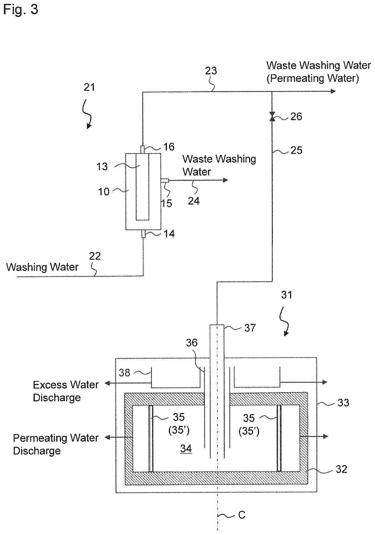 Method of evaluating level of cleanliness of hollow fiber membrane device, method of washing hollow fiber membrane device, and washing device for hollow fiber membrane device