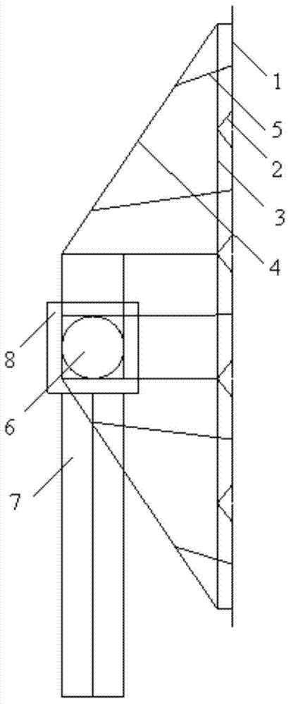 Cable truss type heliostat supporting device