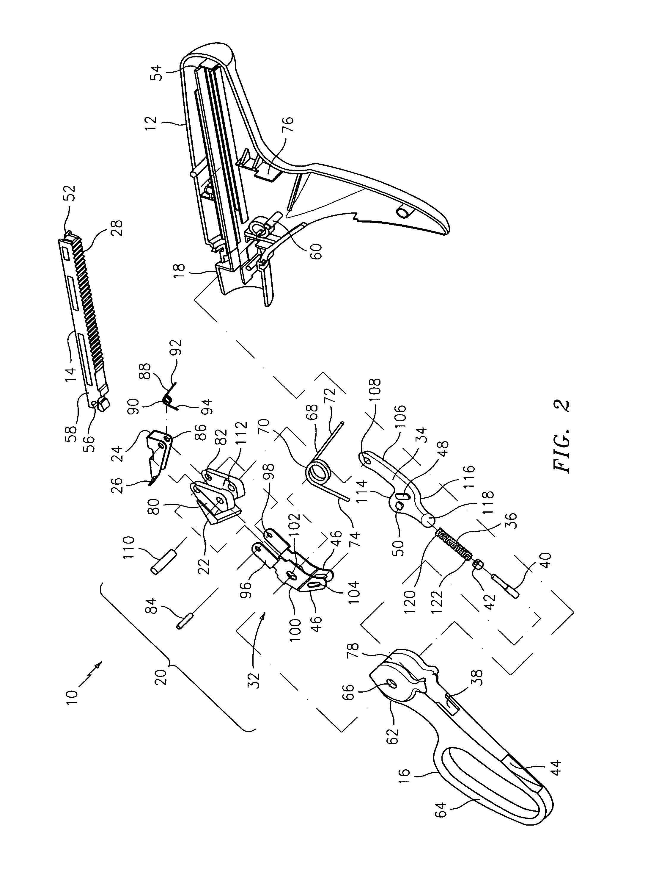 Method and force-limiting handle mechanism for a surgical instrument