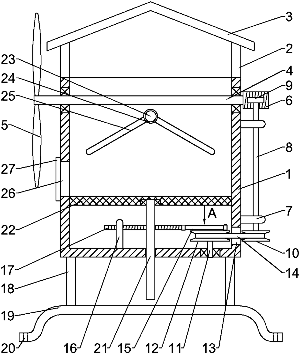 A municipal environment-friendly garbage can with compression function