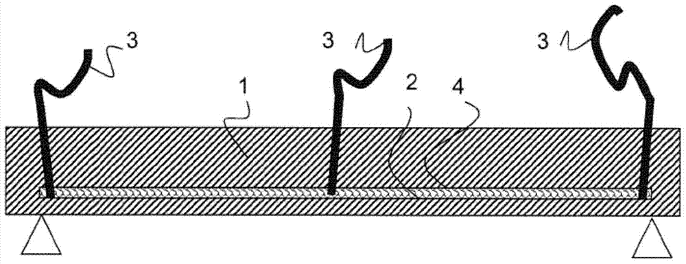 Method for producing prestressed concrete structures by means of profiles made of shape memory alloys and structures built according to this method