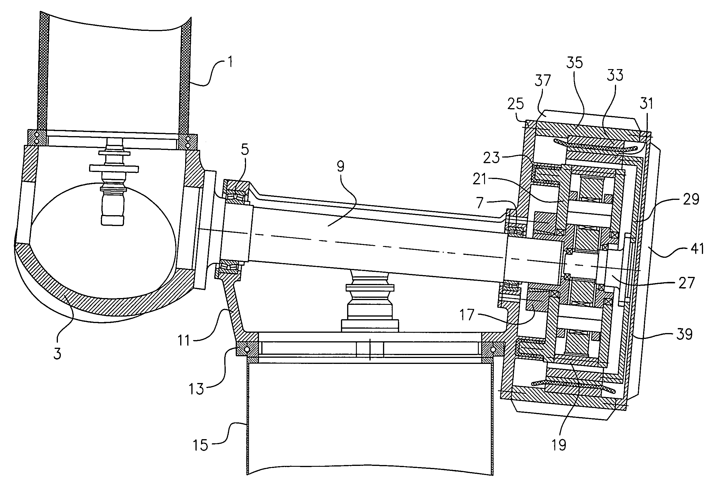 Wind energy installation comprising a concentric gearbox generator arrangement