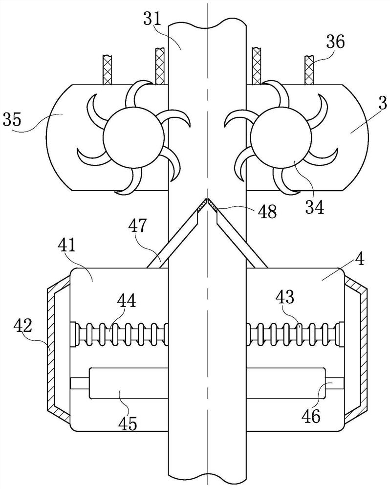 A cloth printing and dyeing device that can clean up debris based on the big data technology of the Internet of Things