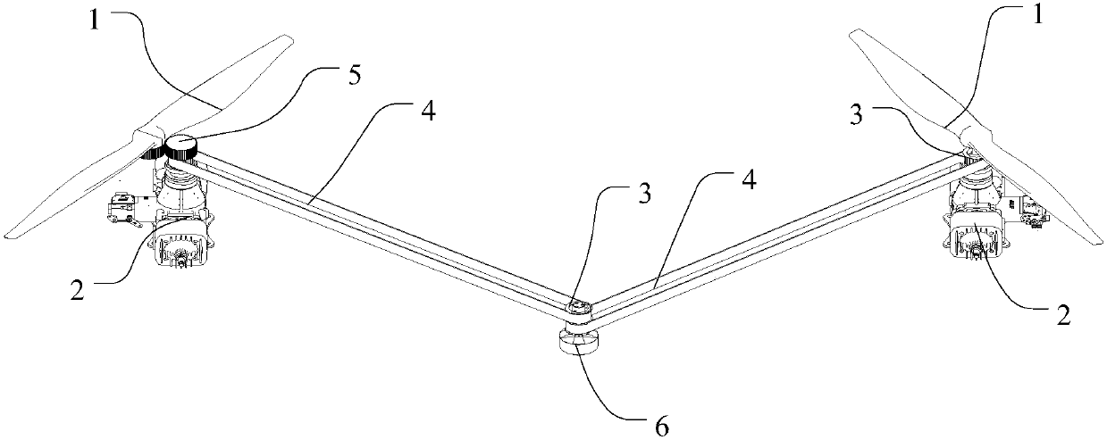 Synchronization mechanism of unmanned aerial vehicle power rotor wings and unmanned aerial vehicle