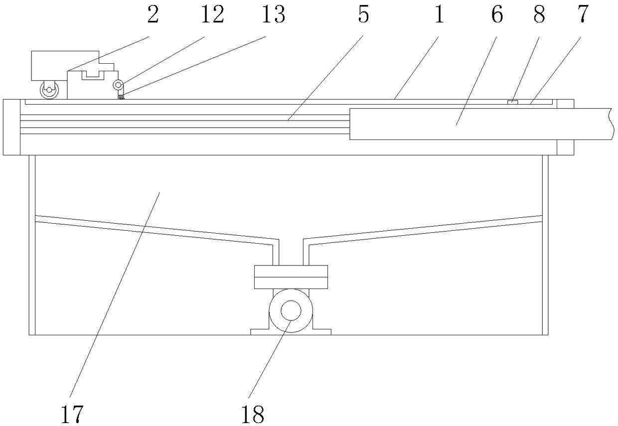 Fabric clipping table with dedusting function for production and processing of garments