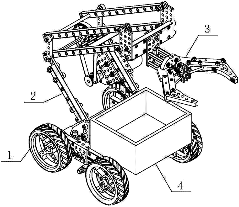 Automatic conveying device driven by double shafts