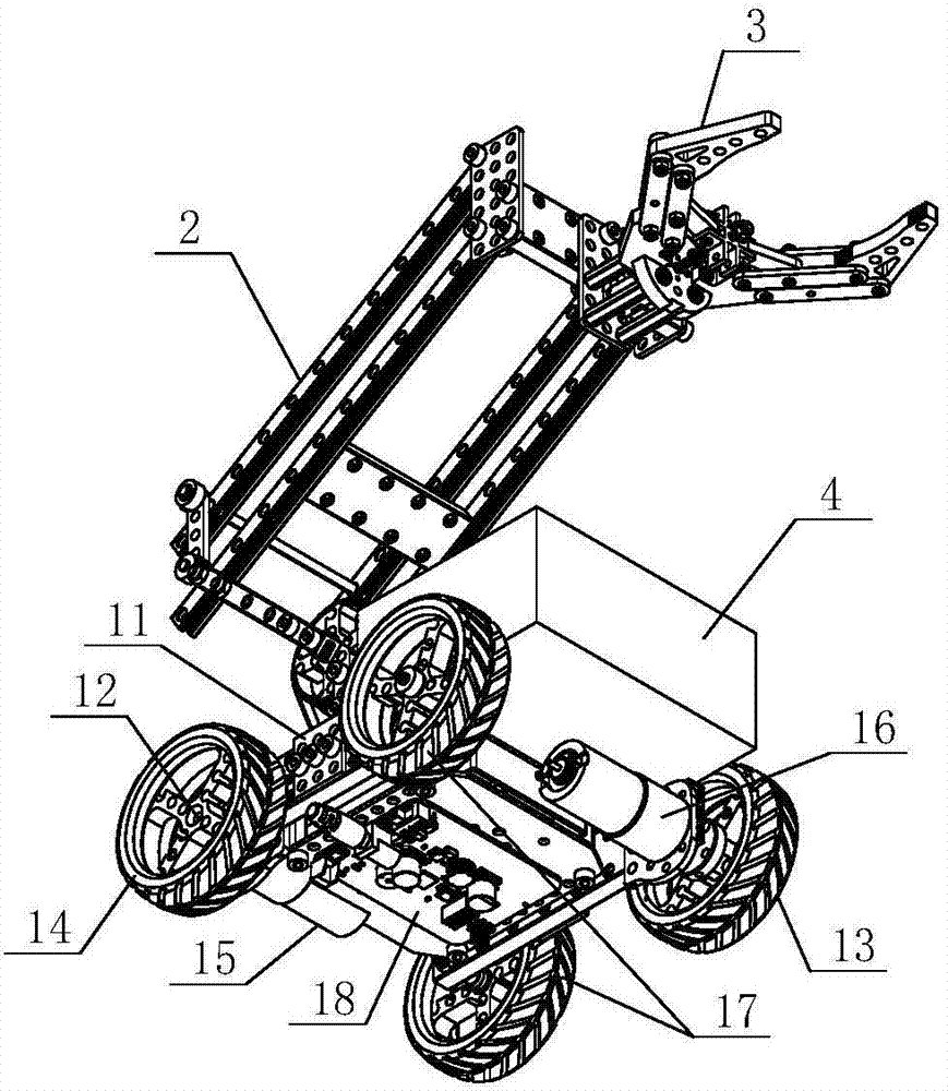 Automatic conveying device driven by double shafts