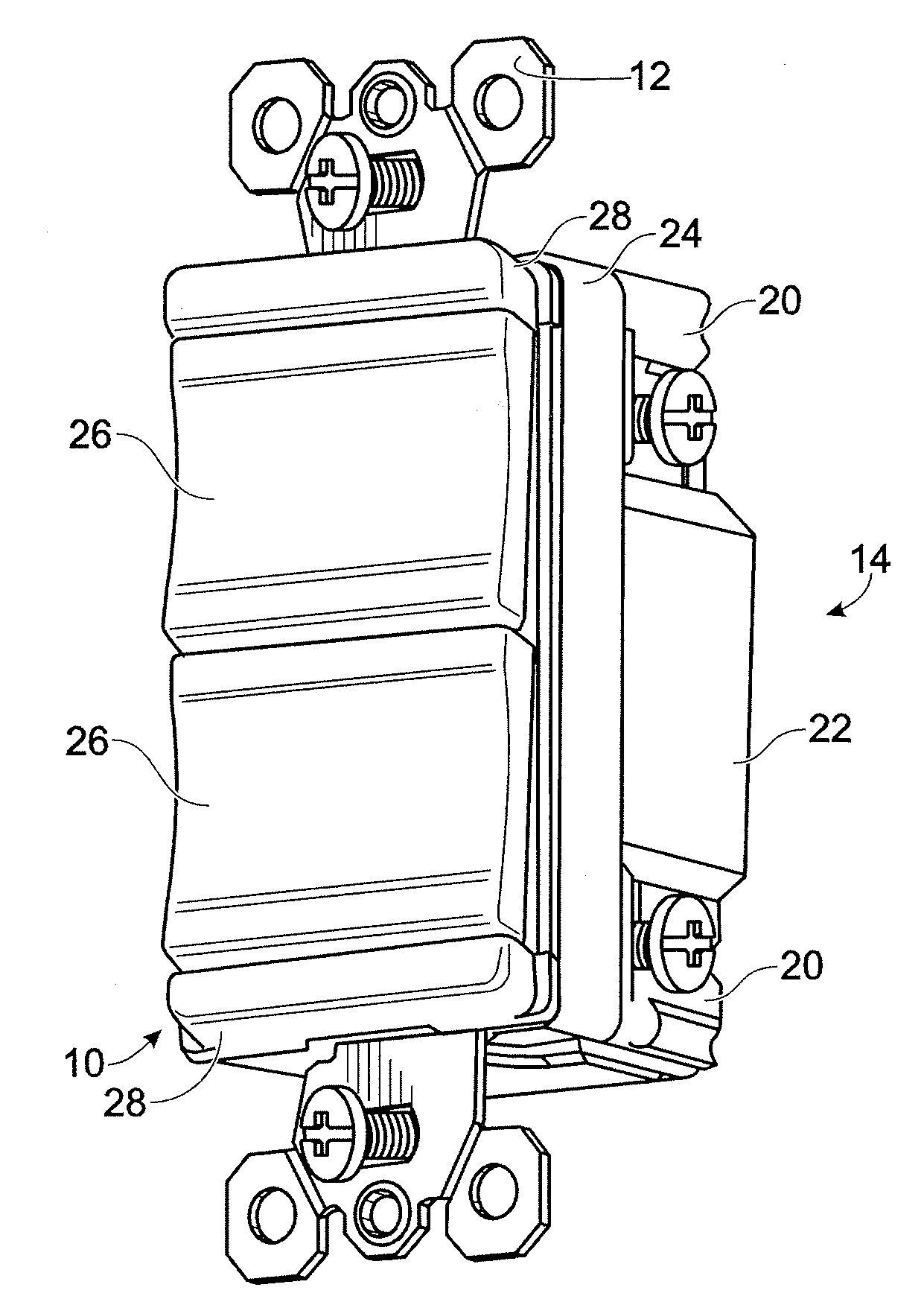 Electrical device with lamp module