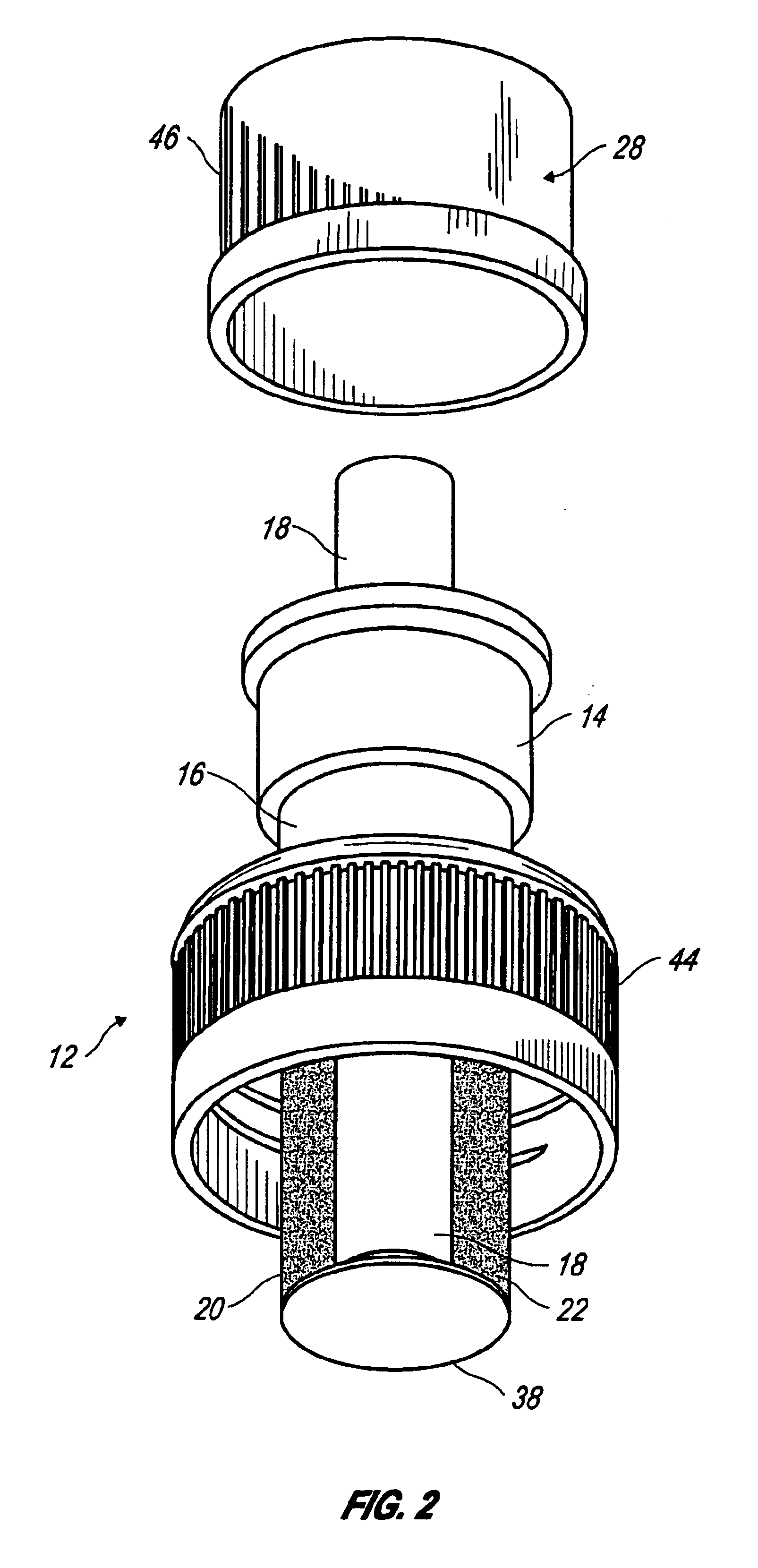 Container closure containing a mix